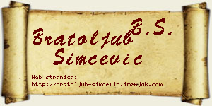 Bratoljub Simčević vizit kartica